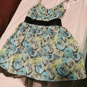 Disney Dress Size Women's XS Pastel Bright Party Mickey Minnie Y2K Kawaii Japan